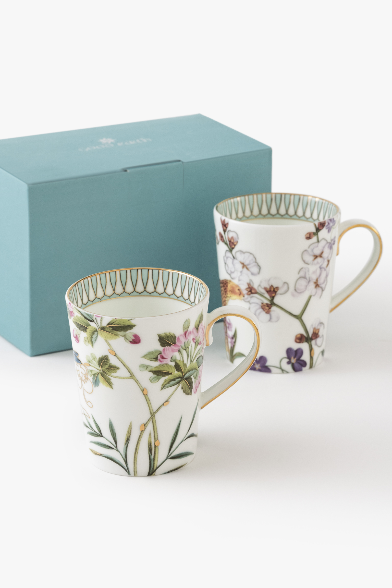 インド グッドアース good earth 花柄 カップ 2個セット グッド