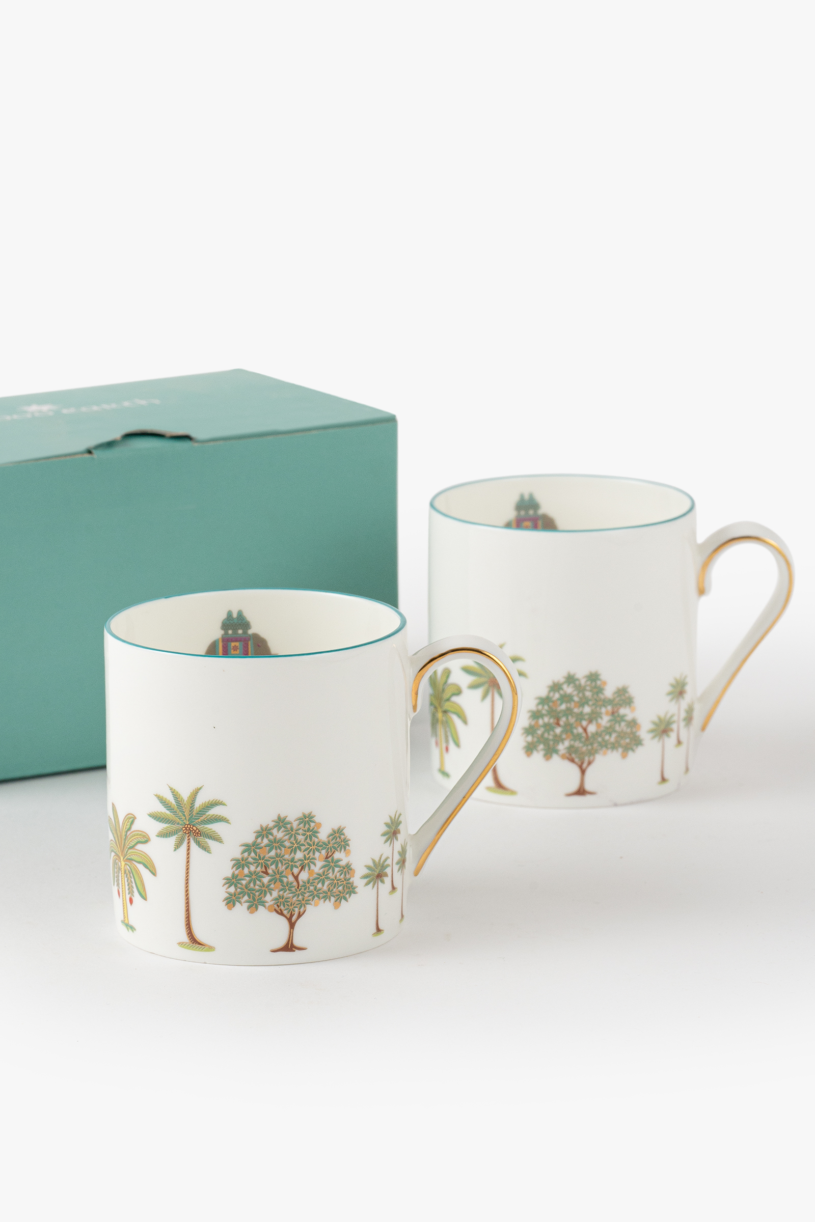 GOOD EARCH インド　コップ　セット Goodearth グッドアース マグカップ2個セット インドブランド