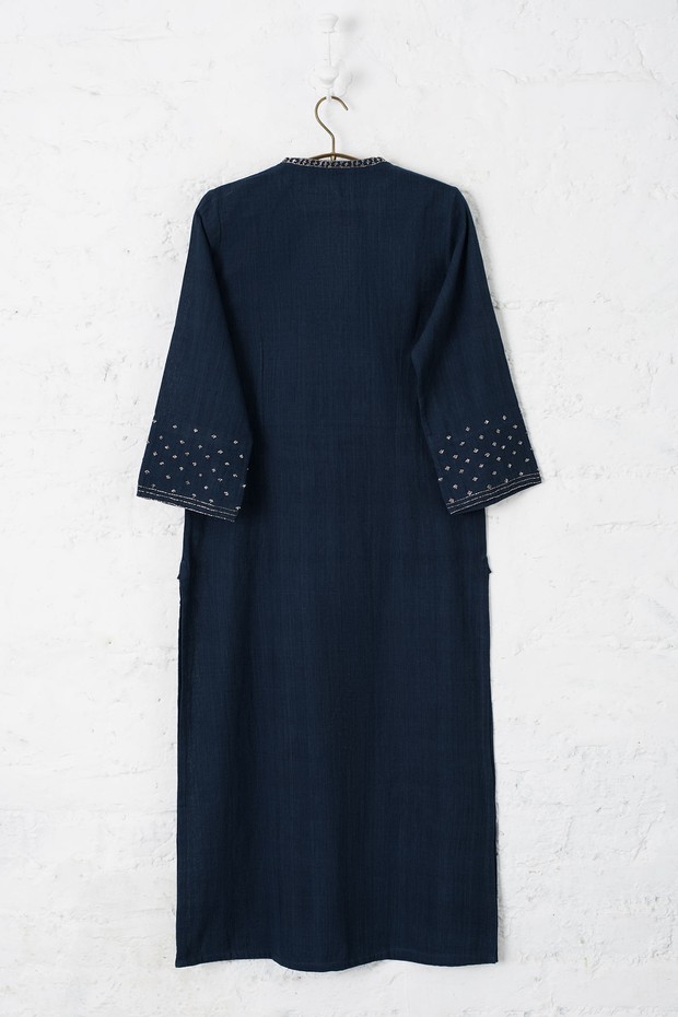 Rozana Rabia Malkha Kurta (Indigo)