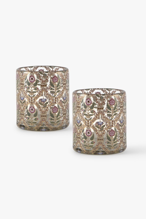 Set of 2- Pushpam Votive Glass
