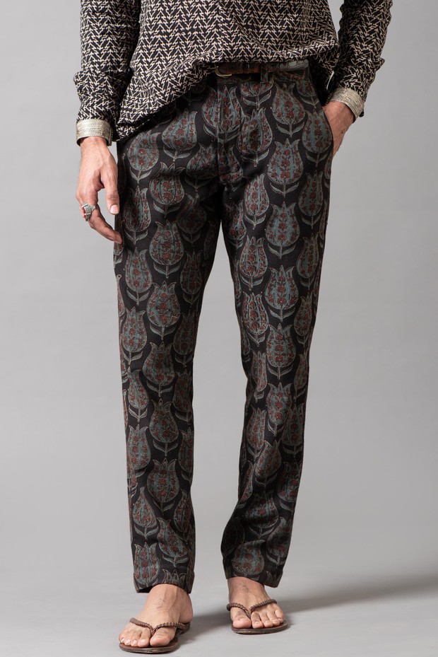 Marrakech Adhoi Malkha Pant (Siyahi Aqua)