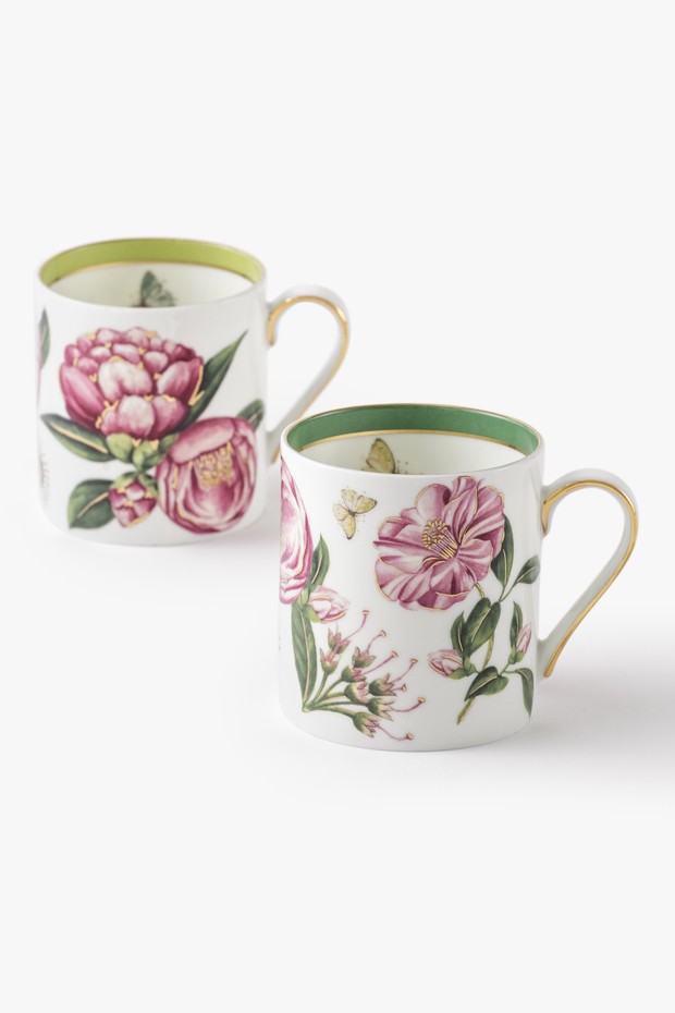 Set Of 2- Camellia Tea Mug