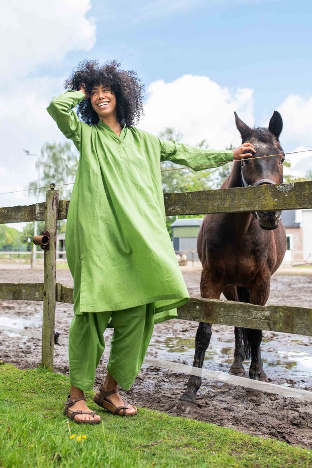 Crow Mistletoe Green Pure Cotton Co-Ord Set