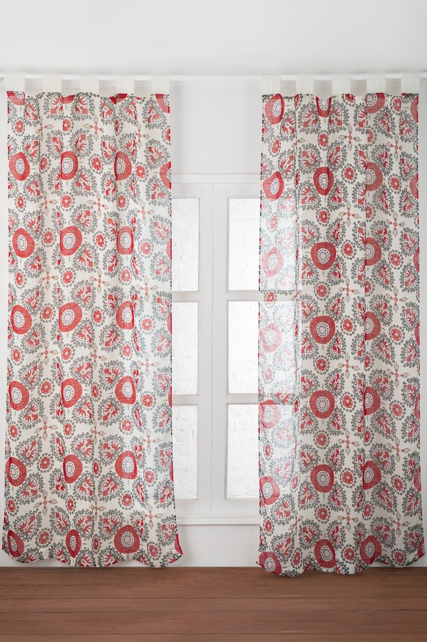 Casbah Printed Linen Window Sheer