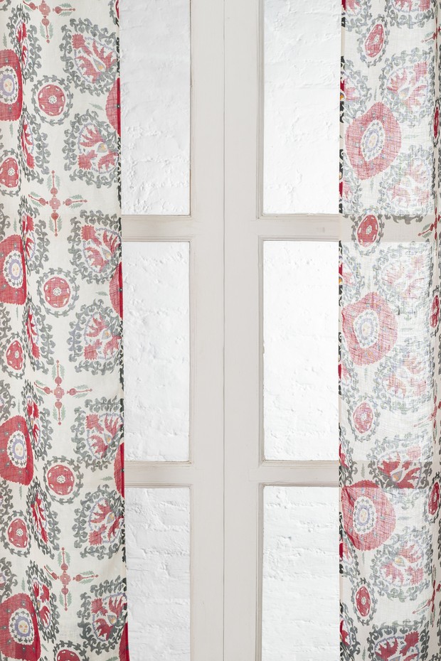 Casbah Printed Linen Window Sheer