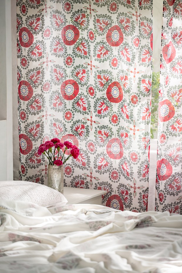 Casbah Printed Linen Window Sheer