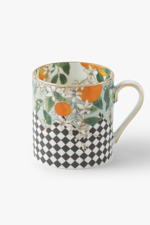 Set Of 2- Tangerine Tea Mugs