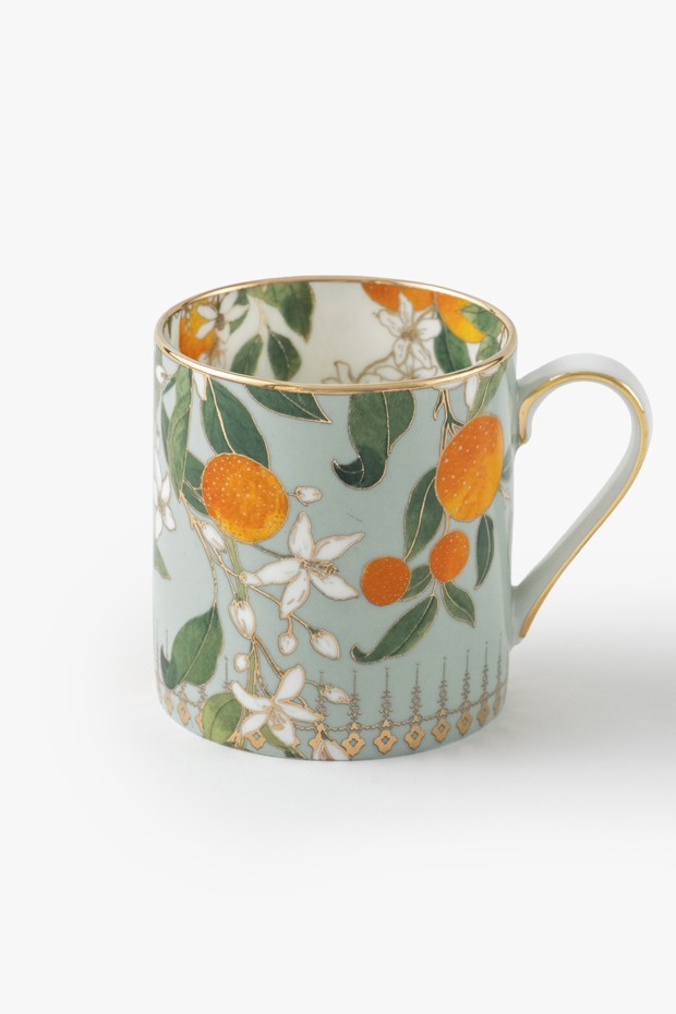 Set Of 2- Tangerine Tea Mugs