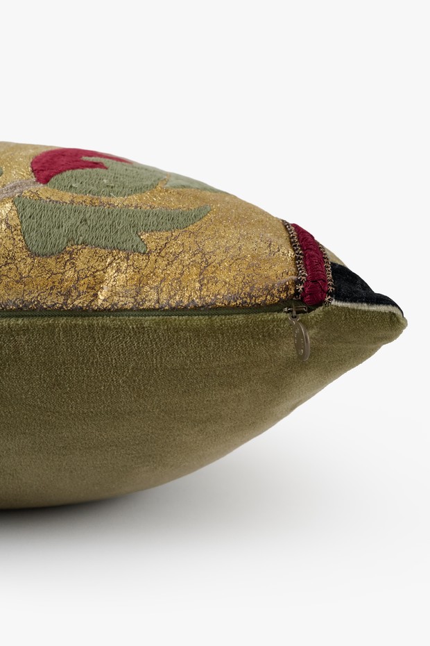 Tamara Gold Embroidered Cushion