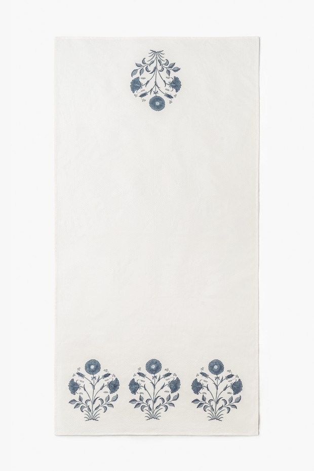 Hibiscus Blue Bath Sheet