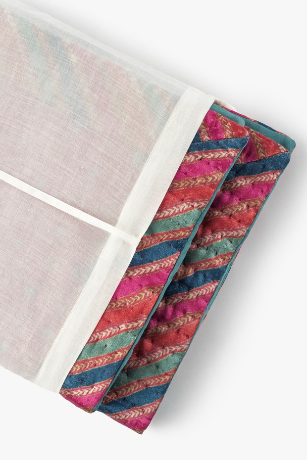 Set Of 2- Romani Printed Euro Sham- Fuchsia