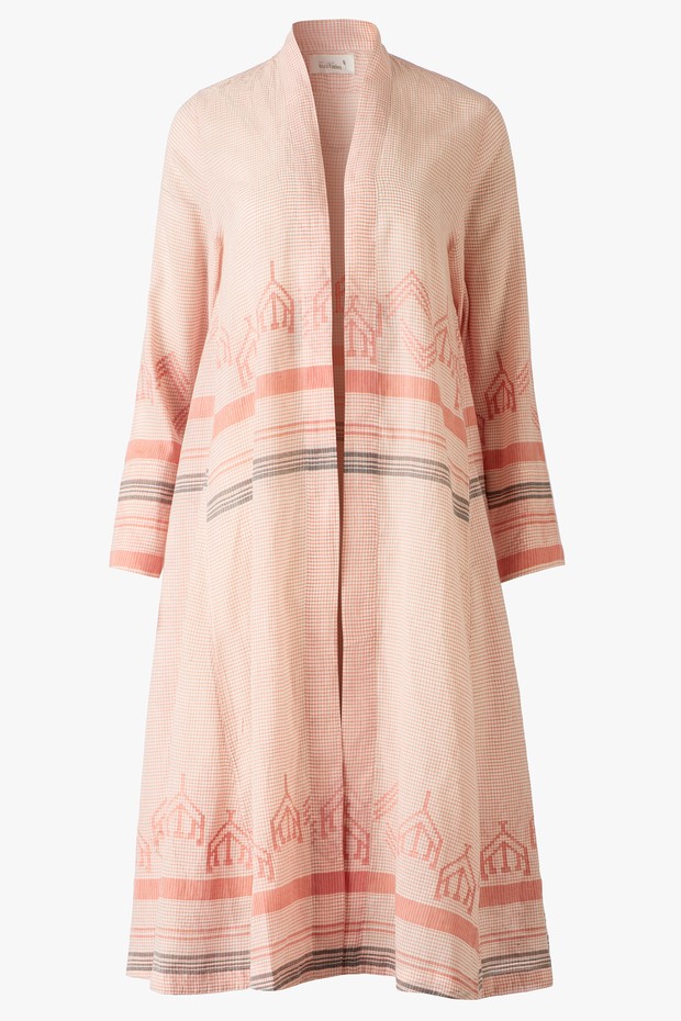 Gulabi Noorani Cotton Overlay