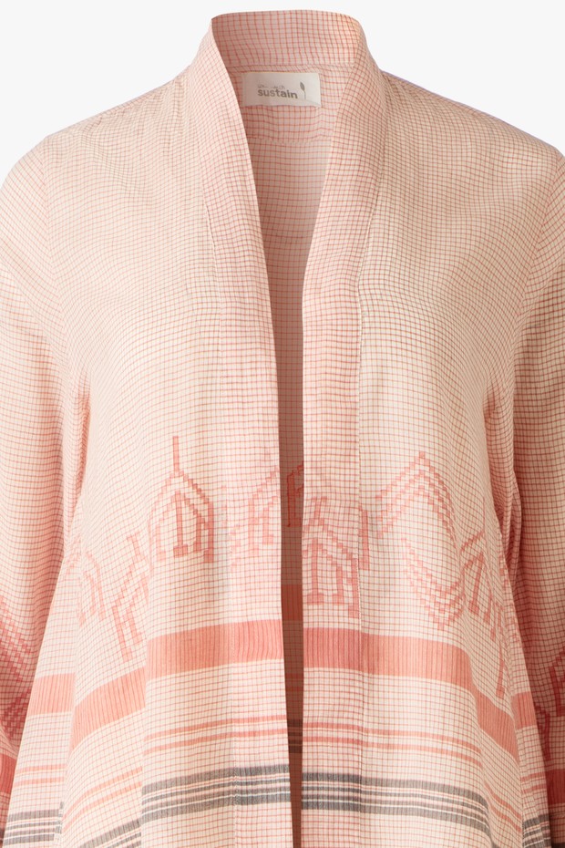 Gulabi Noorani Cotton Overlay