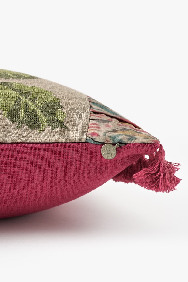 Botanica Rose Embroidered Cushion