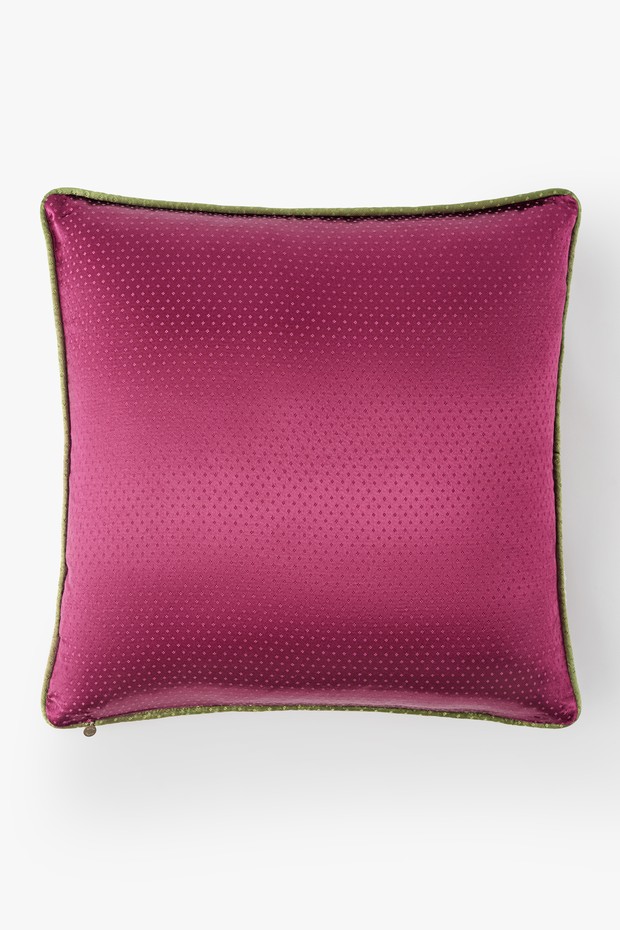 Gul Bagh Brocade Cushion- Anar