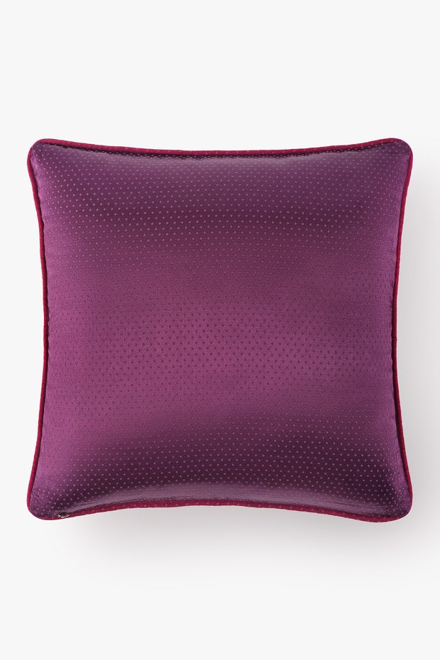 Gul Bagh Brocade Cushion- Light Violet