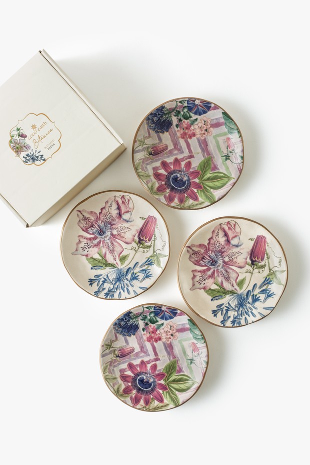 Set Of 4- Botanica Tapas Plate