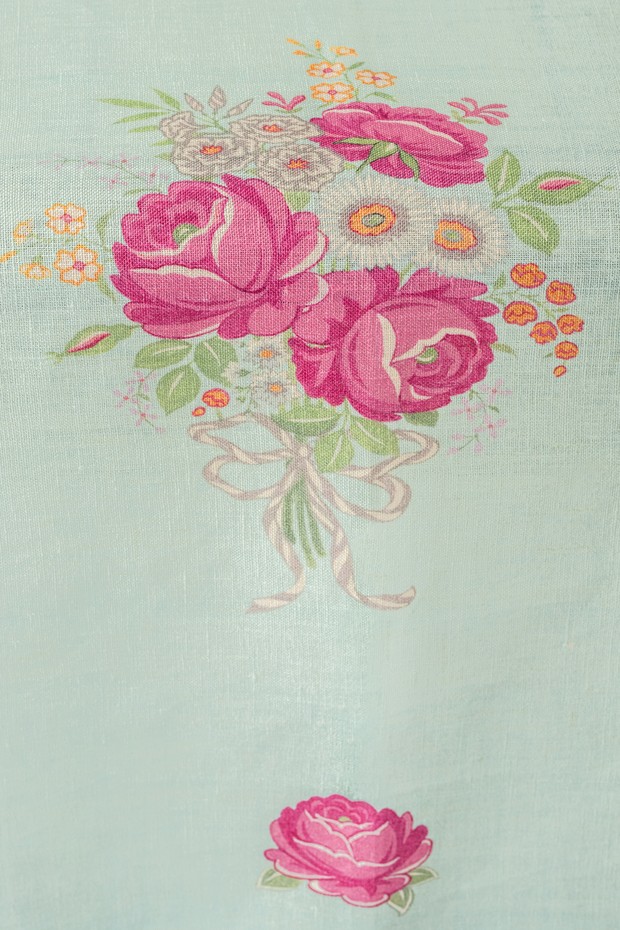 Jaipur Rose Linen Table Cloth