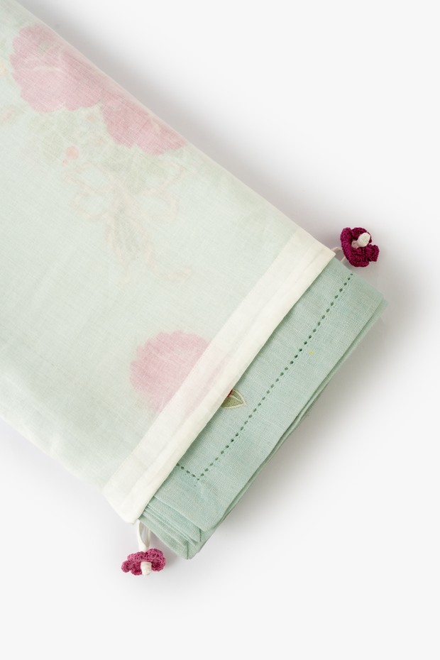 Jaipur Rose Linen Table Cloth