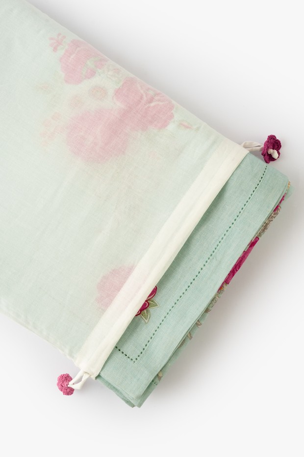 Jaipur Rose Linen Table Cloth