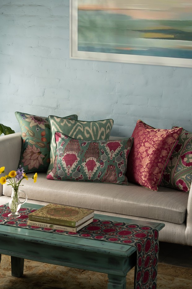 Fergana Ikat Printed Cushion